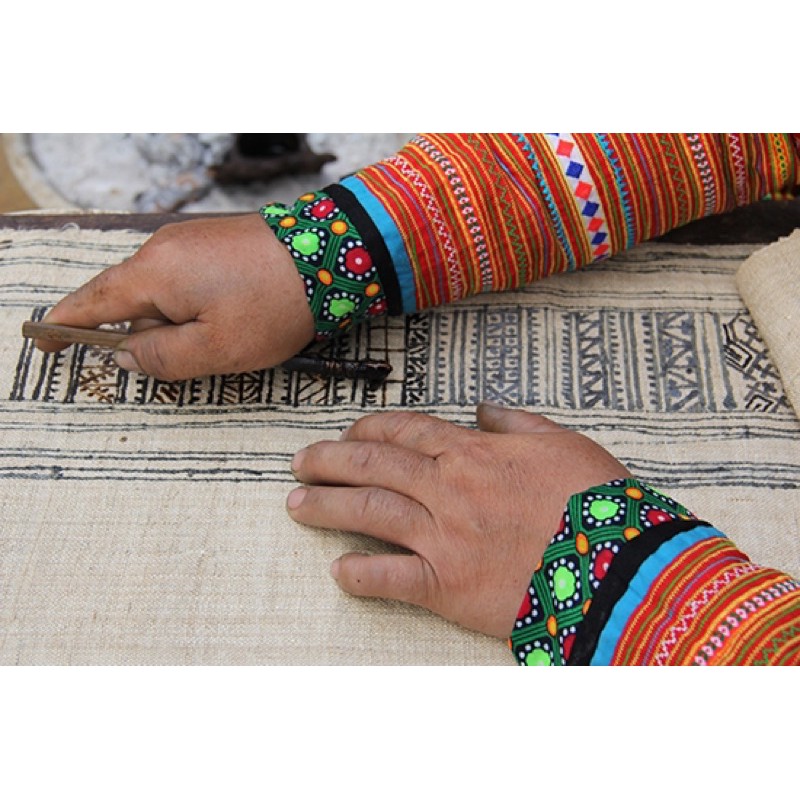 Vải lanh nhuộm chàm