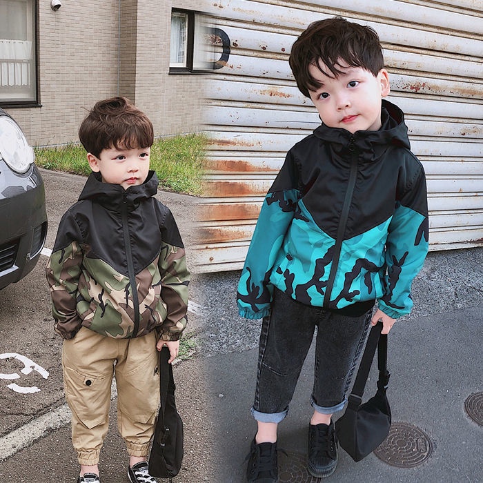 Áo Khoác Hoạ Tiết Lính Cho Bé 1-15 Tuổi