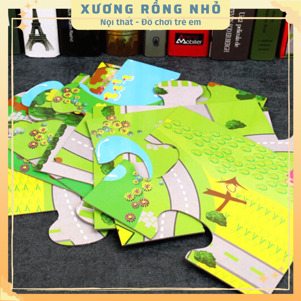 Mô hình giao thông đường ray xe lửa gỗ 40 chi tiết bằng gỗ thông minh cho bé_Xương Rồng Nhỏ