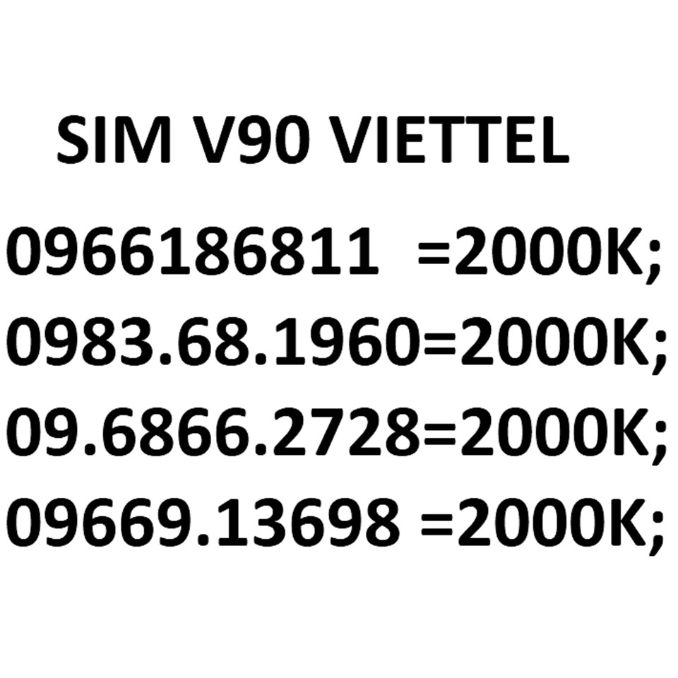 Sim đẹp 10 số viettel V90 ZX541