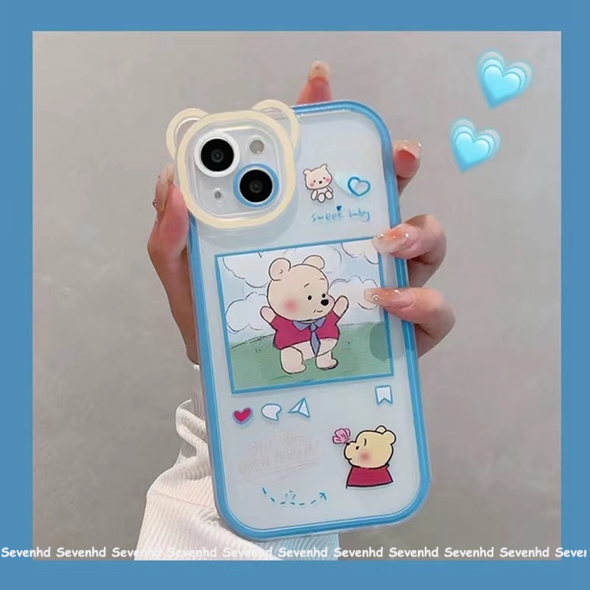Ốp Điện Thoại Mềm In Hình Gấu Pooh Cho iPhone 14 13 12 11 Pro Max Xs Max Xr X 6 6s Plus