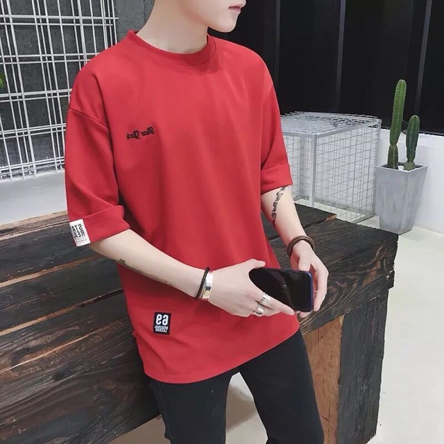 _Áo thun from rộng _ tay lửng | chất Th0ái | in " new york "