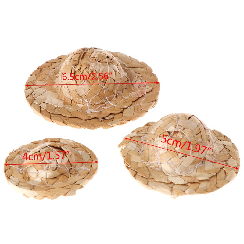 Mũ rơm làm bằng tay có thể điều chỉnh dành cho chim vẹt