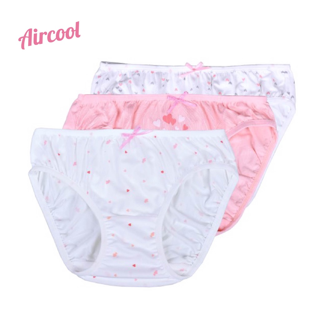 Quần lót Bé gái dạng Tam giác Tim AIRCOOL (Set 3 )