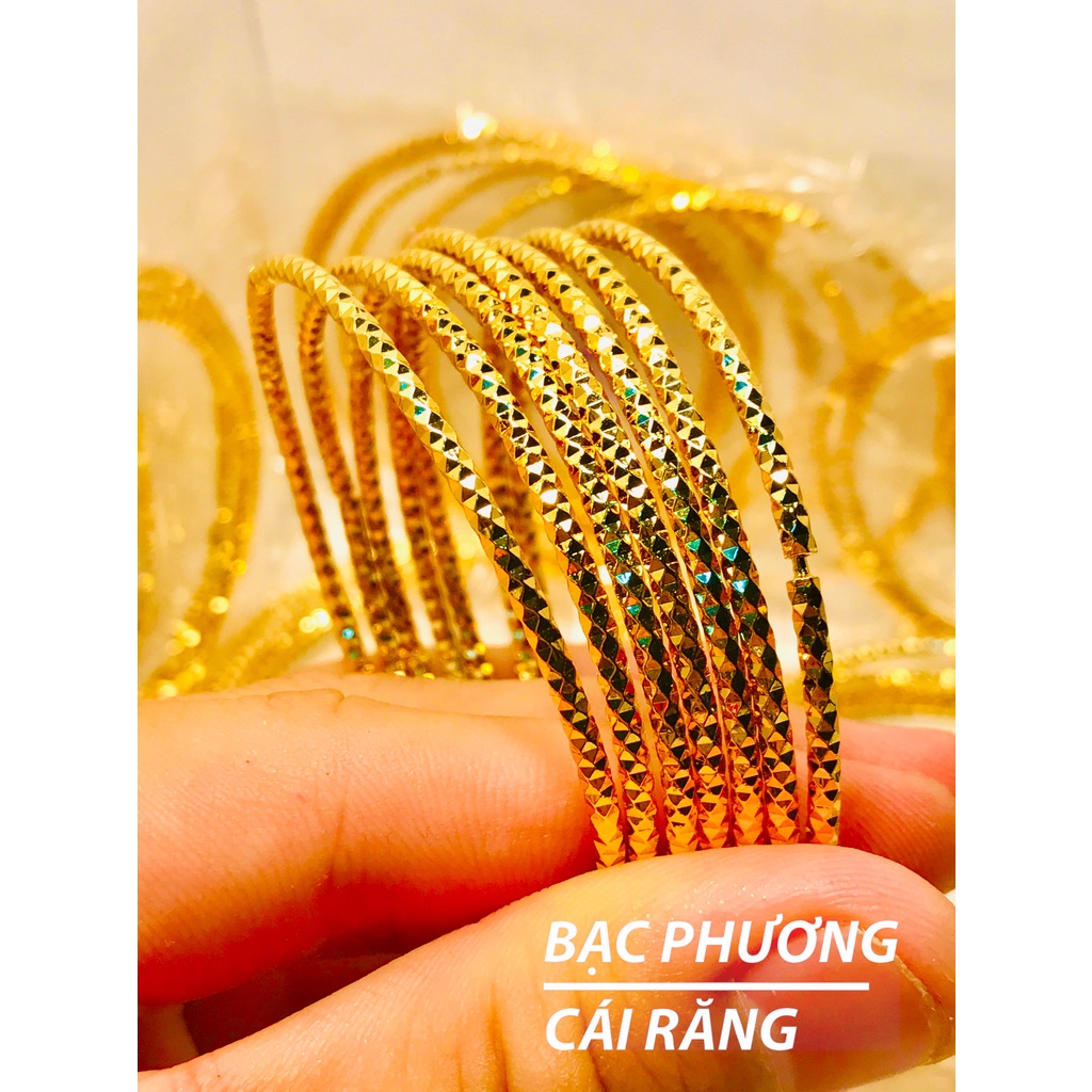 BỘ 7 VÒNG XIMEN CẮT MÁY KIM CƯƠNG TRÒN MẠ VÀNG 18K CAO CẤP