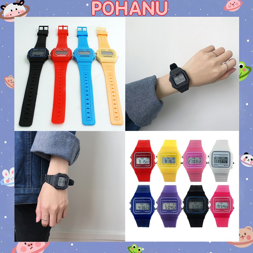 Đồng Hồ Nam Nữ Water Resist Dây Nhựa Dẻo Rất Đẹp DH11