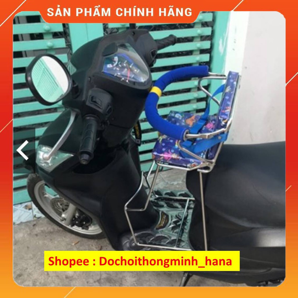 Ghế Ngồi Xe Máy Cho Bé Dưới 2 Tuổi - Có Vòng - Chống Gập Tựa Lưng - Xe Ga Đủ Loại, Yên Nệm, Có Tựa, An Toàn Cho Bé