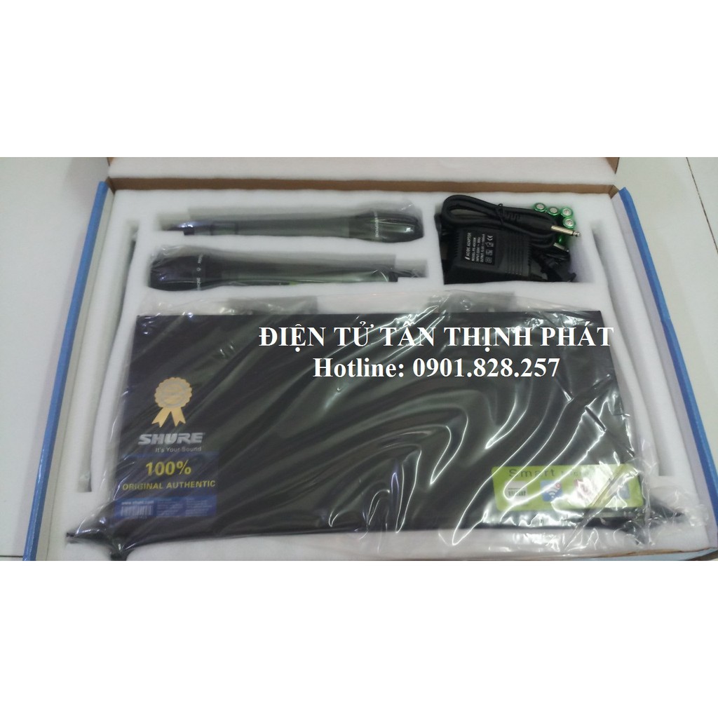 Micro không dây shure UR18D 4 râu phát sóng xa, chống hú tốt - shure ur-18d