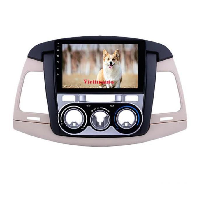 Mặt dưỡng mặt nạ màn hình 9 In Innova 2007-2012 Số Sàn Kèm rắc nguồn Zin -rẻ sập sàn