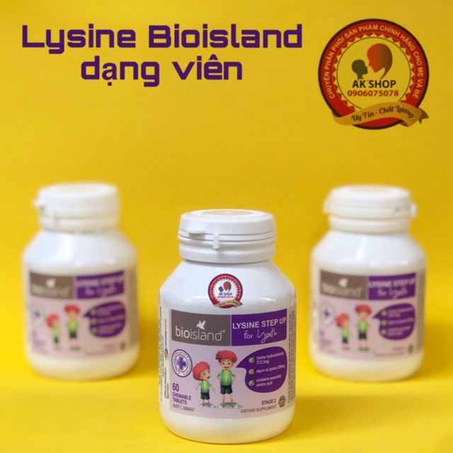 Lysine viên cho bé từ 6 tuổi hàng chuẩn Úc