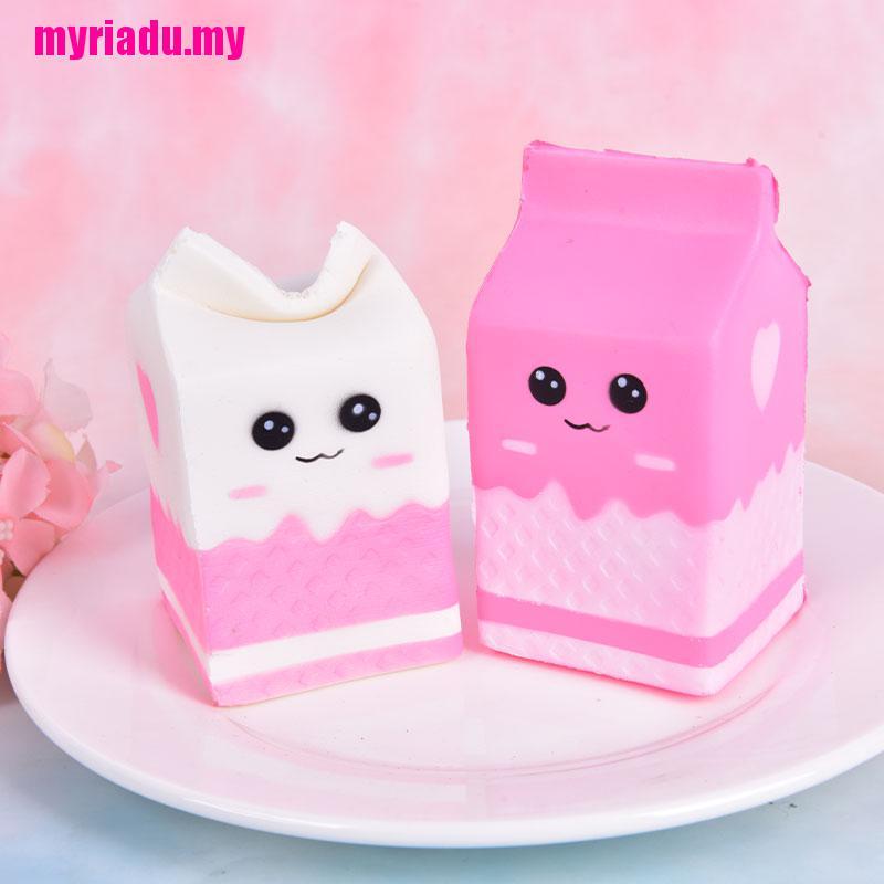 Đồ Chơi Xốp Squishy Giảm Stress Hình Hộp Sữa Dễ Thương Cho Bé