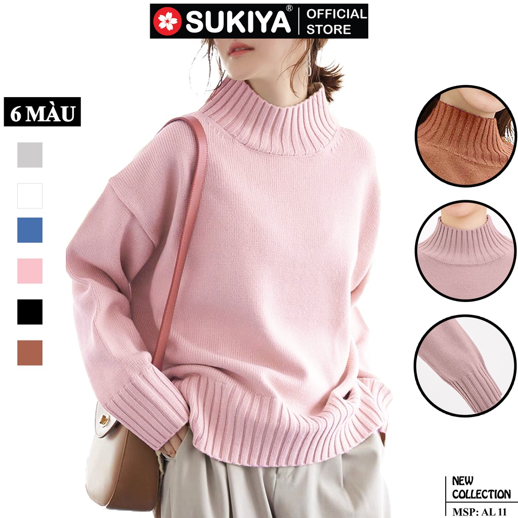 Áo Len Nữ cổ cao Codo Chất dày dặn dáng rộng Hàn Quốc AL11 | BigBuy360 - bigbuy360.vn