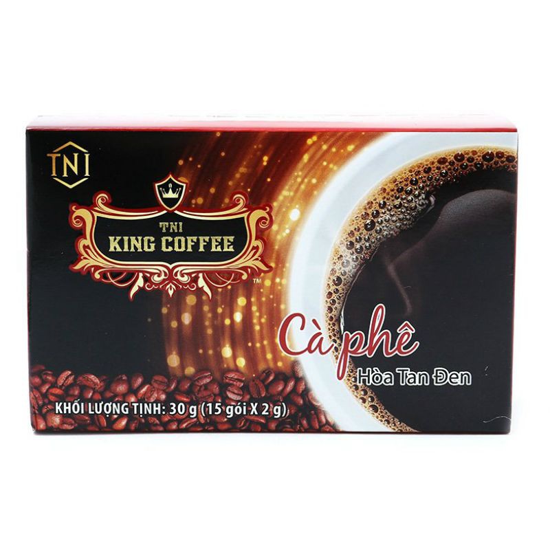 Cà Phê Đen Hòa Tan King Coffee 2G (Hộp 15 Gói)