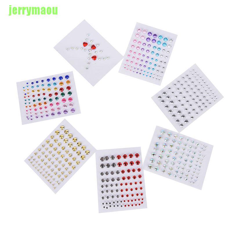 [JERU] New Jewel Eyes Makeup Crystal Eyes Sticker Tattoo Diamond Glitter Makeup Sticker ERHZ