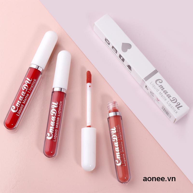 ✨✨Son môi Cmaadu chống nước không dính cốc 18 màu sắc tùy chọn tiện dụng