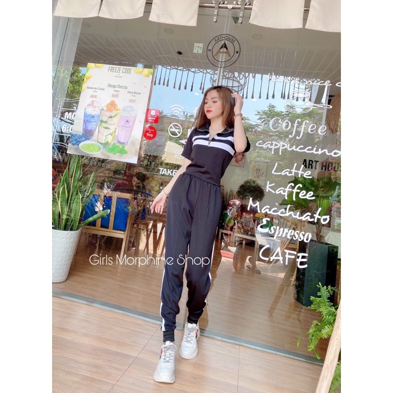 [DEAL TỐT] SET THỂ THAO TAY NGẮN - ẢNH THẬT SHOP CHỤP - THUN POLY DÀY MỊN ĐẸP - SIZE S M L