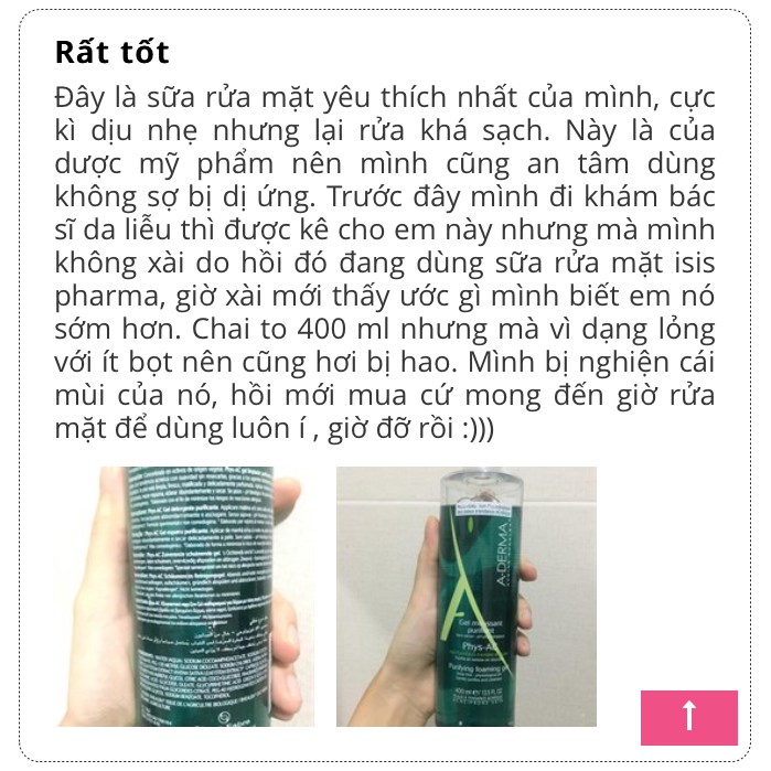 [Size 200ml/400ml] Sữa rửa mặt cho da dầu mụn, nhạy cảm Aderma Phys-Ac Purifying Foaming Gel | BigBuy360 - bigbuy360.vn