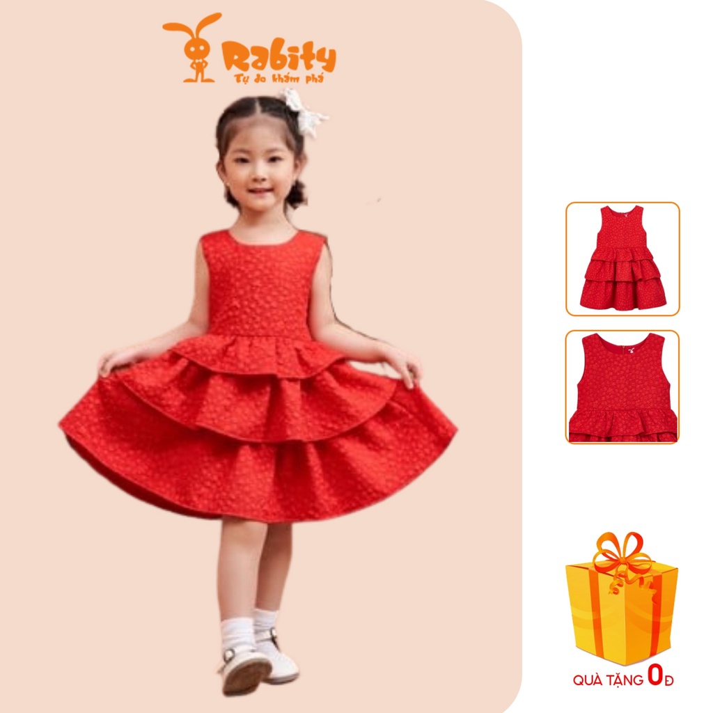 Đầm sát nách bé gái dáng xòe chữ A đi tiệc Rabity 91801