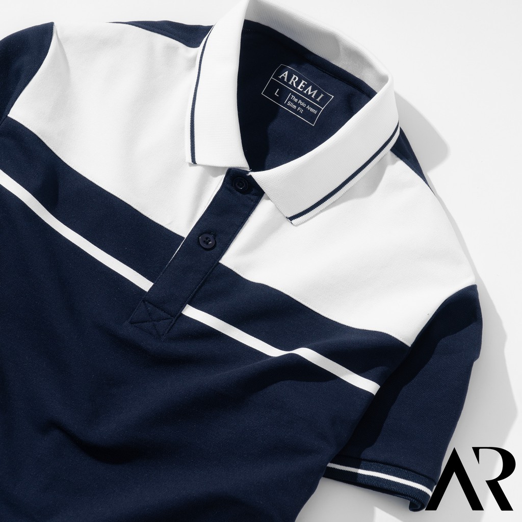 Áo polo nam cổ bẻ phối nhẹ, vải CVC cao cấp, form chuẩn, thiết kế phong cách sang trọng lịch lãm AREMI ARPL51 | BigBuy360 - bigbuy360.vn