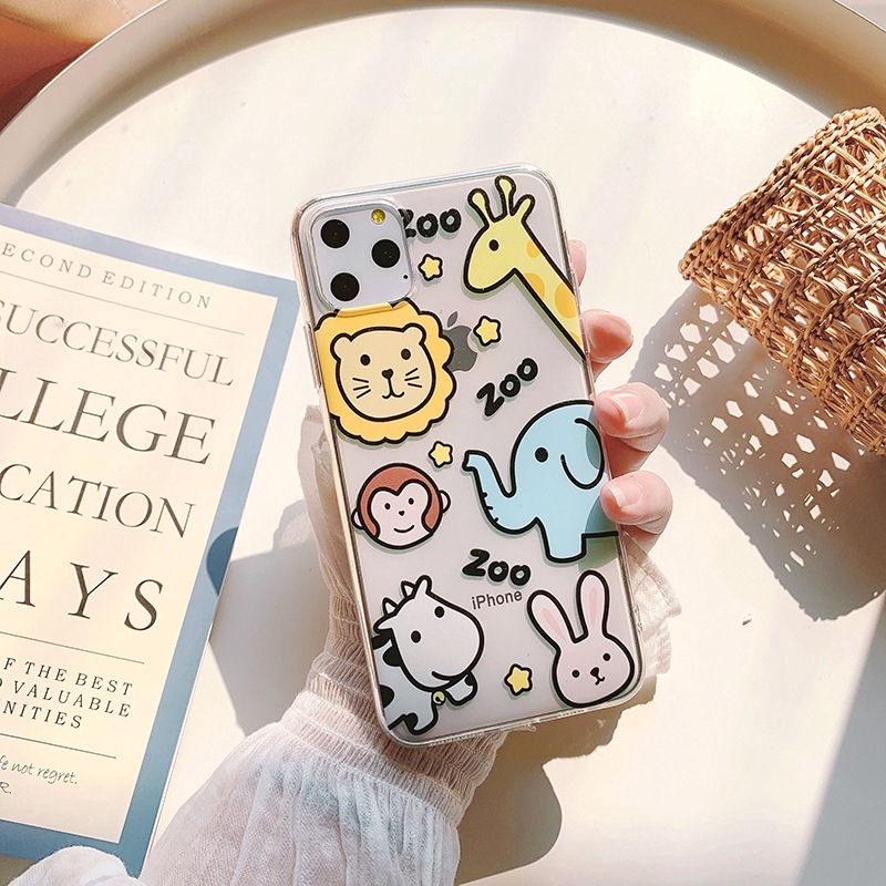 Ốp điện thoại mềm in hình động vật cho Apple iPhone Xs Max 11 XR 6s 8 Plus | BigBuy360 - bigbuy360.vn