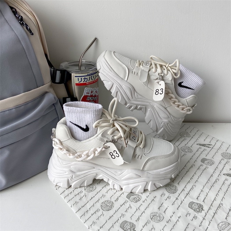 _ Giày thể thao nữ đế độn 6cm phong cách hot 2022