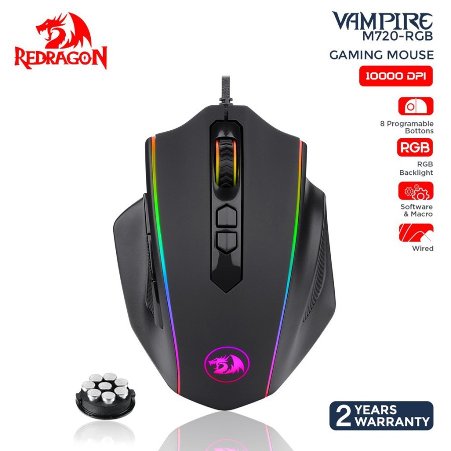 Redragon Chuột Gaming Có Dây Rgb M720-rgb