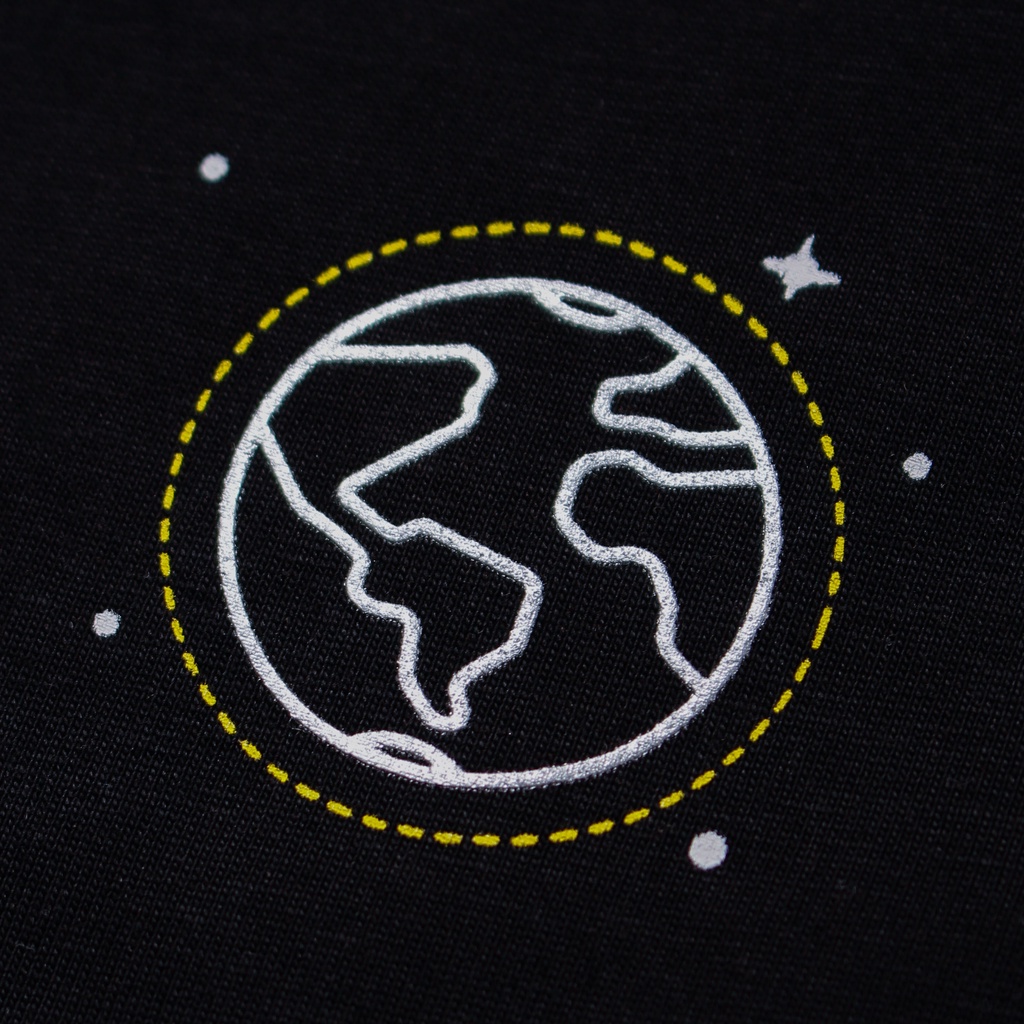 Áo Thun Teelab Local Brand Unisex Space Program: to Infinity and Beyond / Đen TS141
