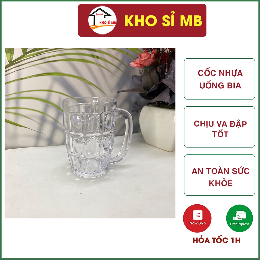 cốc nhựa uống bia, trà đá Việt Nhật, ly uống bia nhựa meka trong suốt kho sỉ mb