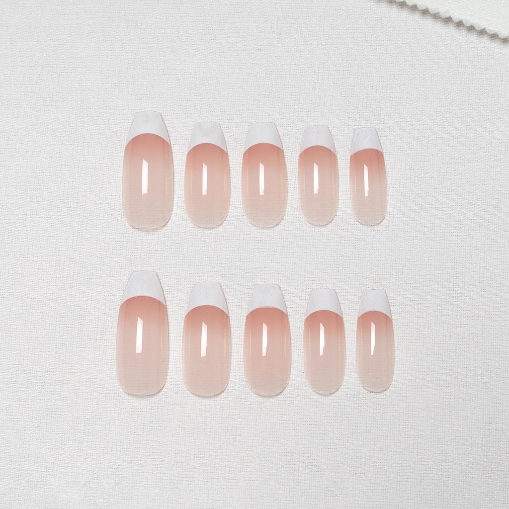 Miếng Dán Trang Trí Móng Tay Màu Gradient Trong Suốt Dễ Tháo Rời