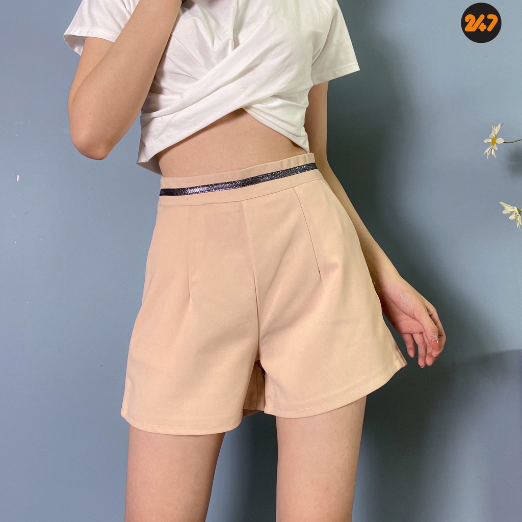 Quần sooc vải cap cao viền kim sa ( ảnh thật ở cuối ) | BigBuy360 - bigbuy360.vn