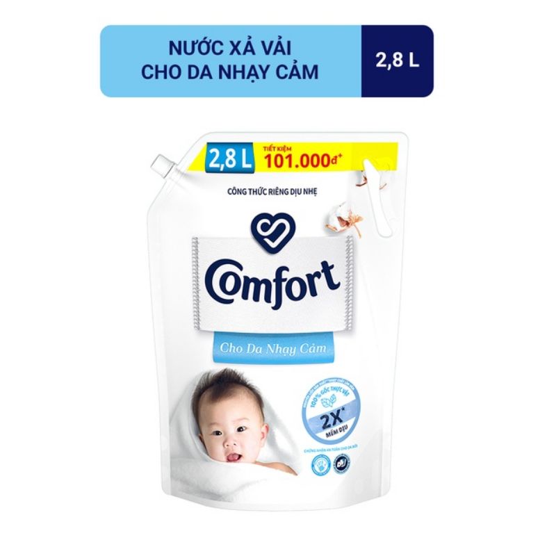 Túi nước xả vải Comfort cho da nhạy cảm 2.8lit