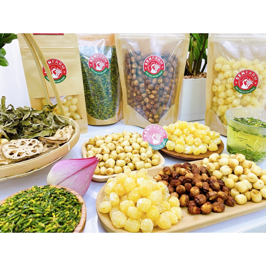 Mứt hạt sen thượng hạng ít đường senfarm bịch 300g