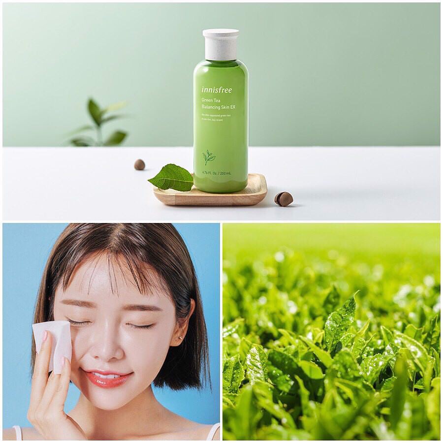 Nước Hoa Hồng Lá Trà Xanh Cho Da Dầu Mụn INNISFREE Green Tea Balance Skin - 200ml