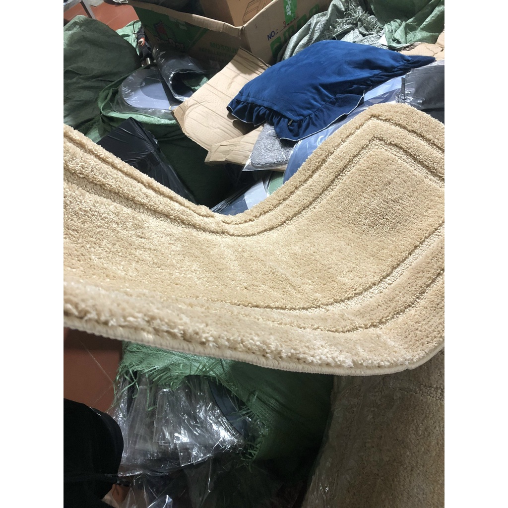 Bộ thảm trải sàn bếp lông len cao cấp, chống bám dầu mỡ, phong cách tối giản kiểu dáng hiện đại