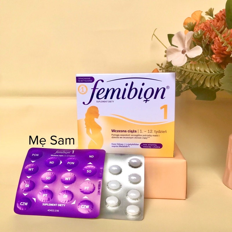 Vitamin bầu Femibion số 1 dành cho giai đoạn đầu thai kì đến tuần thứ 12