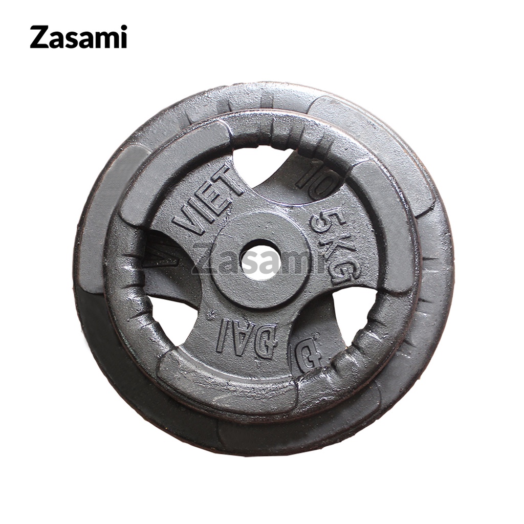 Đĩa Tạ Gang ZASAMI Loại 5kg Lỗ Tạ Phi 27mm