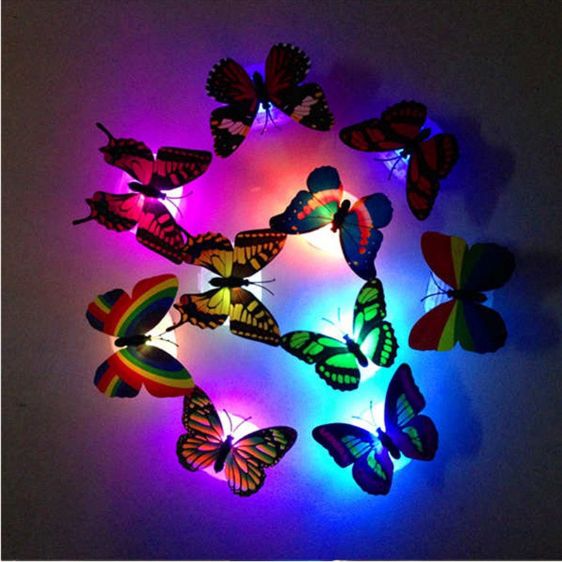 Đèn LED đổi màu hình bướm trang trí phòng