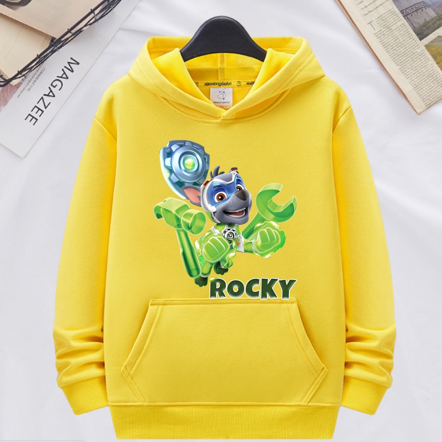 Áo khoác paw patrol đội chó cứu hộ kiểu dáng hoodie màu vàng phiên bản giới hạn