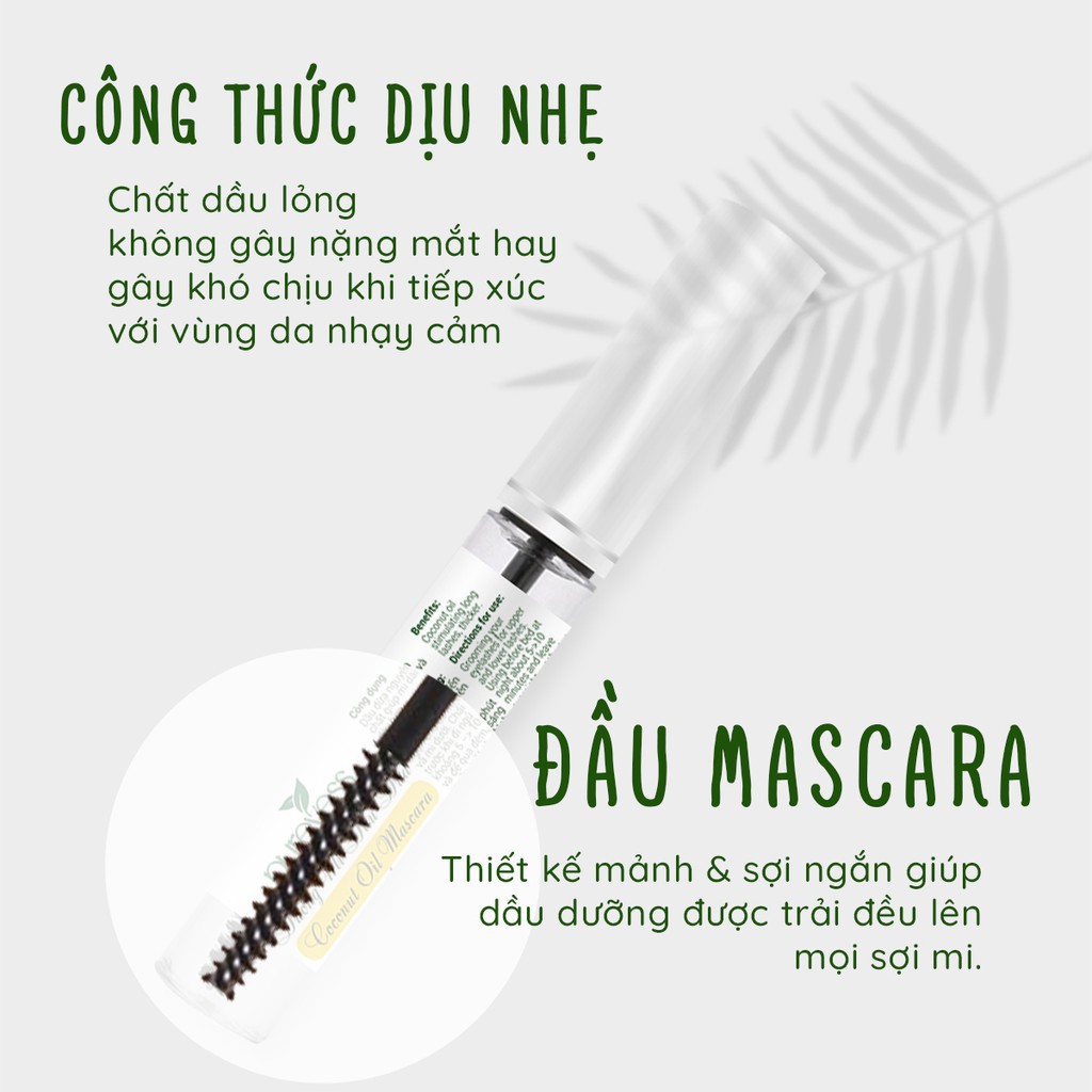 Mascara Dầu Dừa Dưỡng Mi Mọc Chắc Khỏe Ngăn Rụng