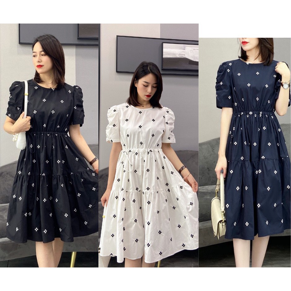 Váy bầu công cở có dây rút eo chất liệu thô boi mềm mịn frêSize cho mẹ bầu Và sau sinh từ 47-85kg