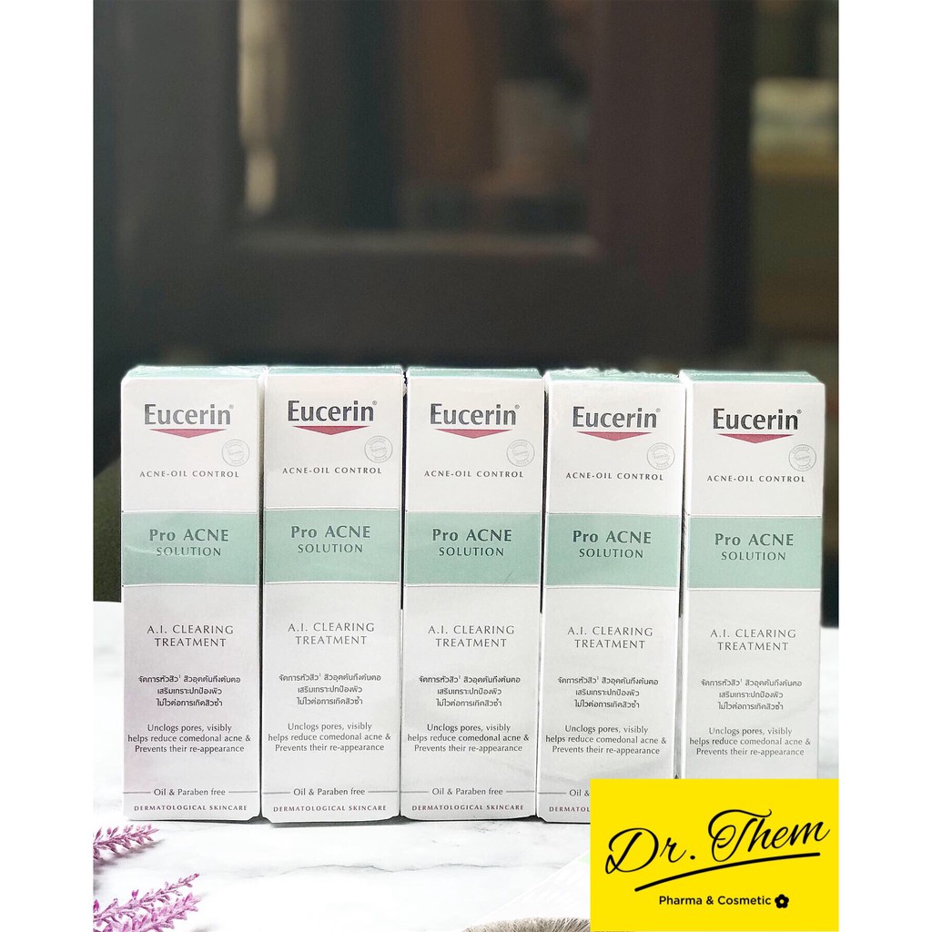 ✅[CHÍNH HÃNG] Tinh Chất Eucerin Giảm Mụn Eucerin Pro Acne A.I Clearing Treatment 40ml Nhờn Serum Proacne Solution AI Kem