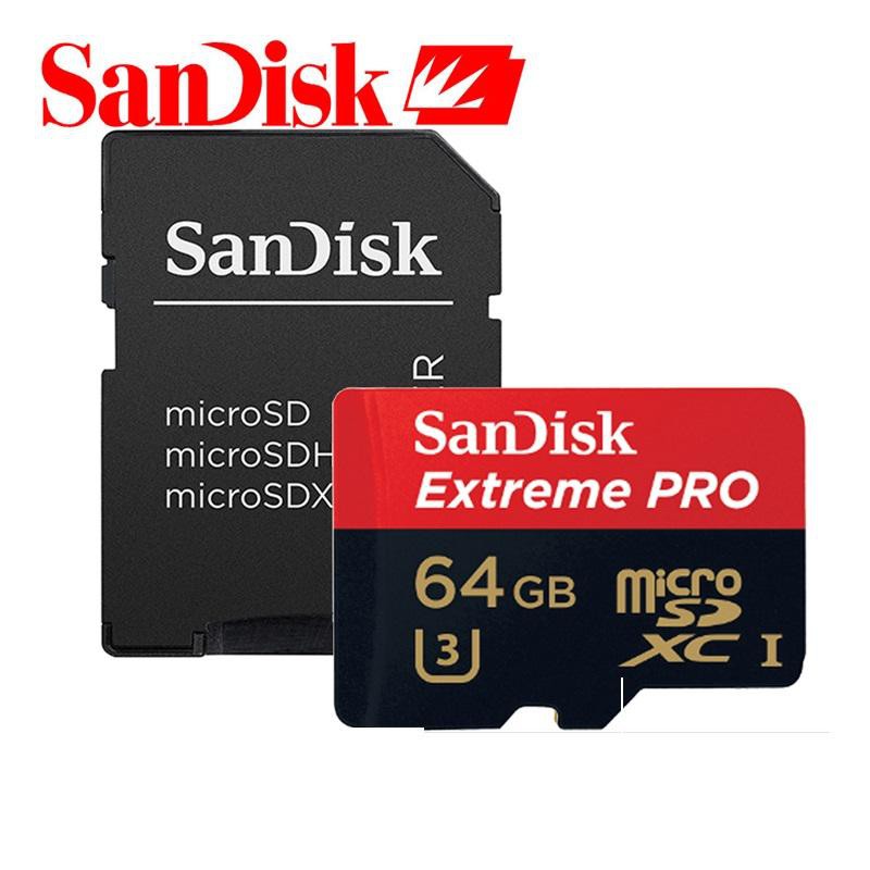 Thẻ nhớ Sandisk Micro SDXC Extreme Pro 64GB (100MB/s) + Adapter + Đầu đọc thẻ Micro