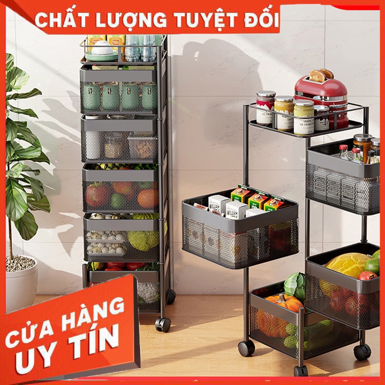 Kệ Xoay Đa Năng CHIAN - Hàng tiêu chuẩn - Sơn 5 lớp - Khay xoay dễ dàng - Gia nhanh - Gói hàng kỹ