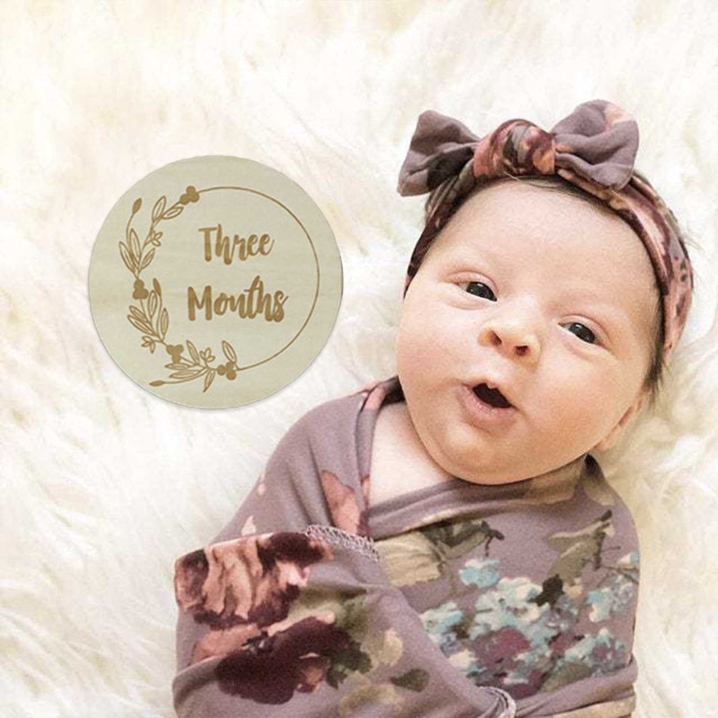 Bộ 12 Thẻ Ghi Chú Đánh Dấu Cột Mốc Phát Triển Theo Tháng Cho Bé Sơ Sinh