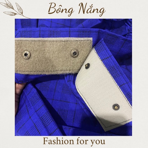 Váy chống nắng Kaki xẻ tà dạng quây dùng miếng dán hoặc cột dây cao cấp