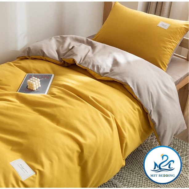 Bộ chăn ga gối Ký túc xá Cotton TC M2T Bedding, chăn ga gối thun lạnh Hàn Quốc dành cho giường tầng | BigBuy360 - bigbuy360.vn