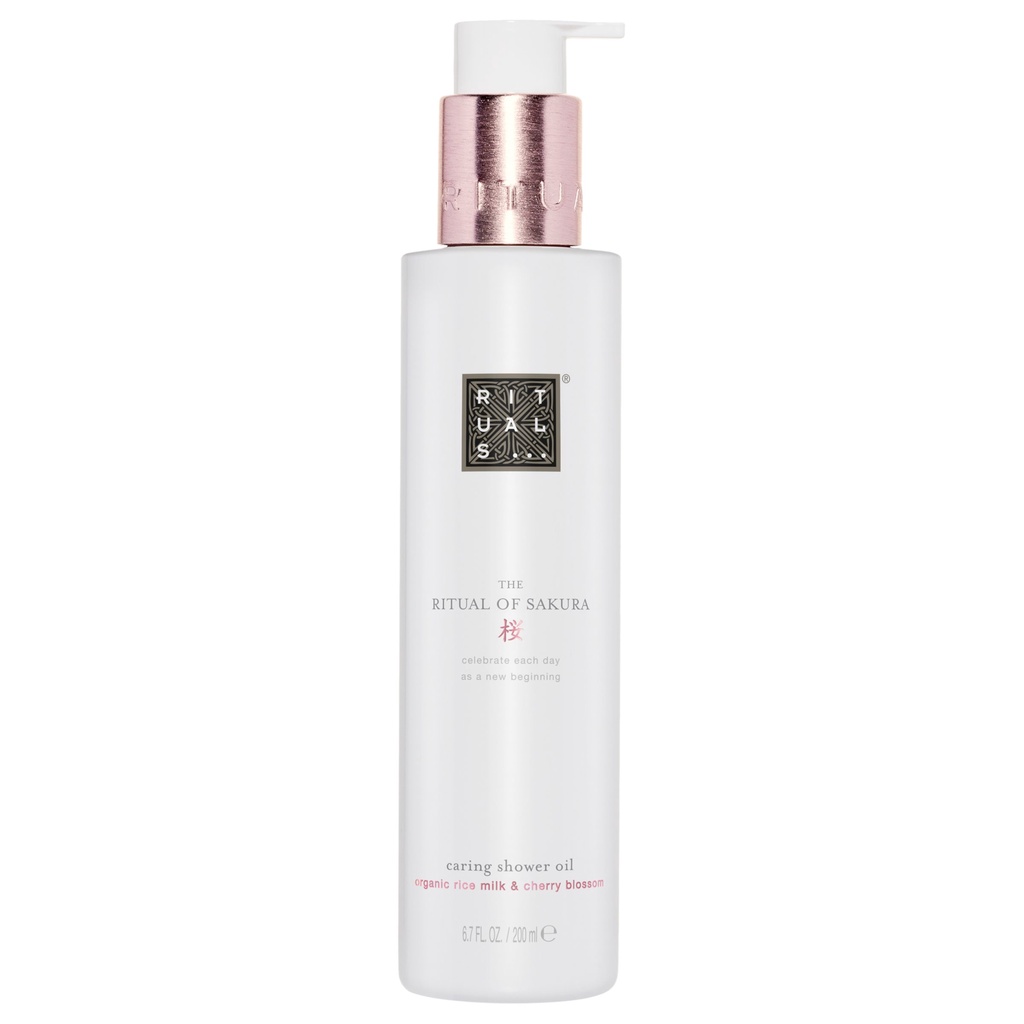 Sữa tắm dạng dầu rituals the ritual of sakura caring shower oil rice milk & cherry blossom 200ml  Mỹ