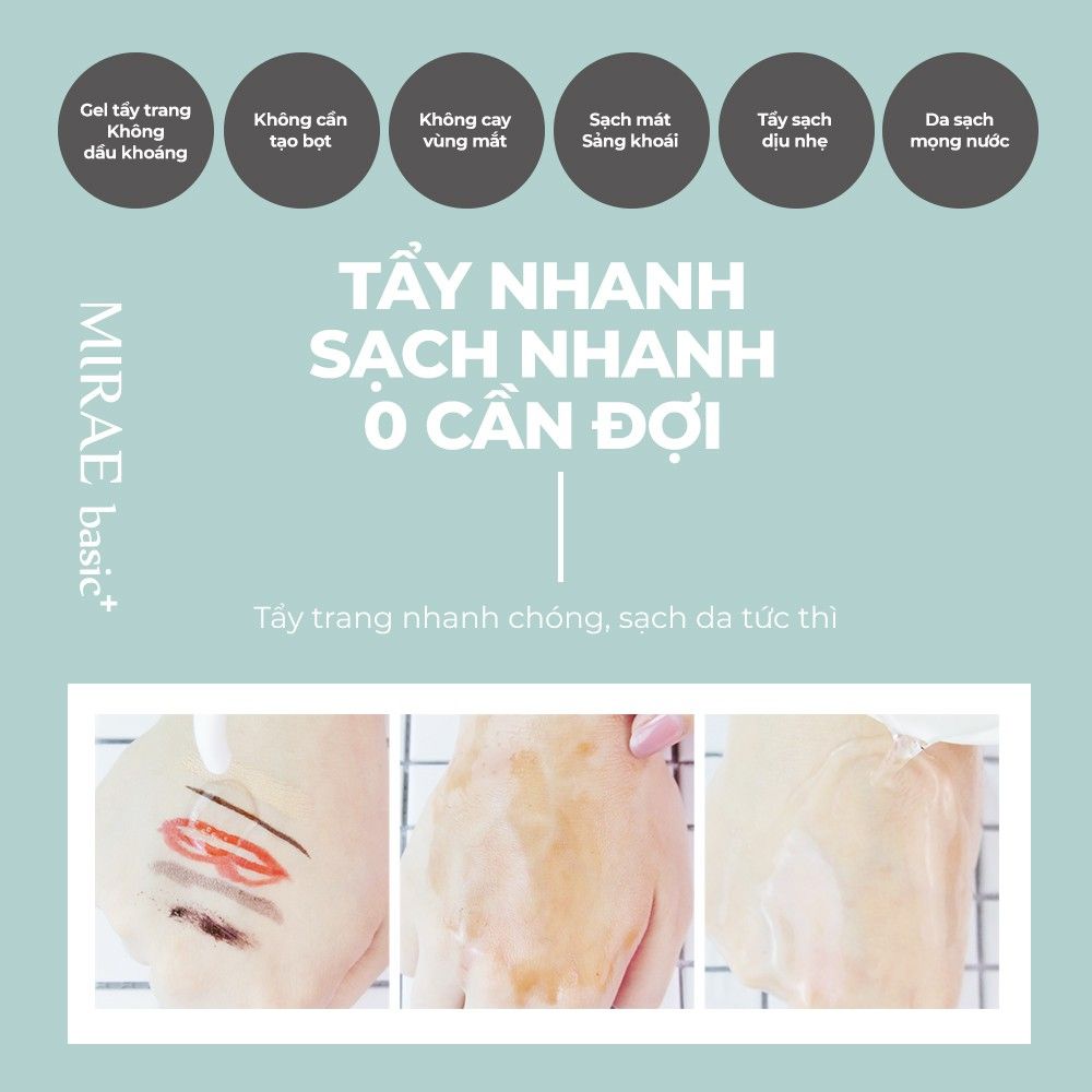 Gel Tẩy Trang MIRAE 💖𝑭𝒓𝒆𝒆𝒔𝒉𝒊𝒑💖 Nước Tẩy Trang Tẩy Tế Bào Chết Làm Sạch Lớp Trang Điểm Sạch Lỗ Chân Lông Giảm Mụn, Soti | BigBuy360 - bigbuy360.vn