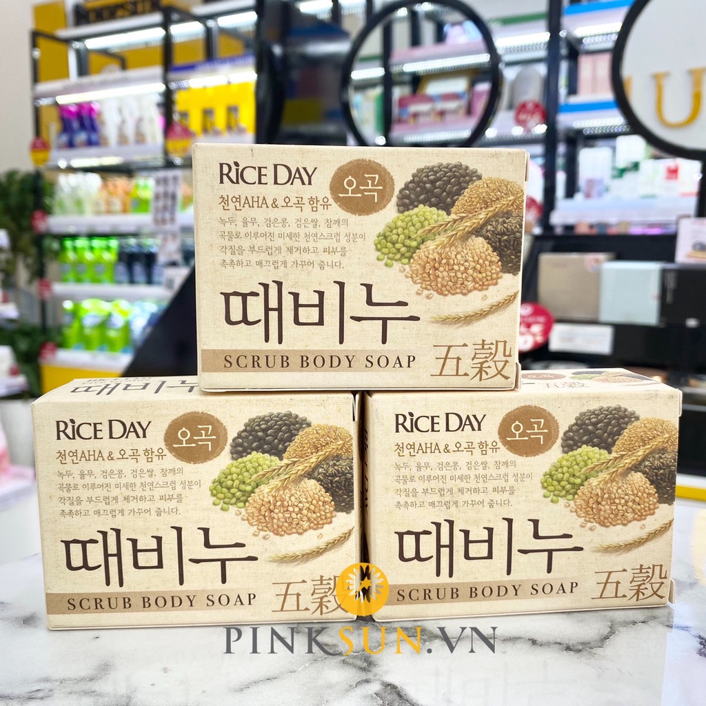 Xà Bông Tắm Tẩy Da Chết Scrub Soap Ngũ Cốc Hàn Quốc Dưỡng Trắng Da, Sạch Mụn 100G