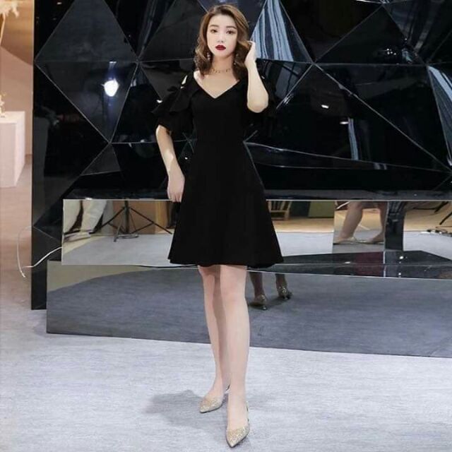 Đầm dự tiệc phồi tay lưới size 65_95 ký có size